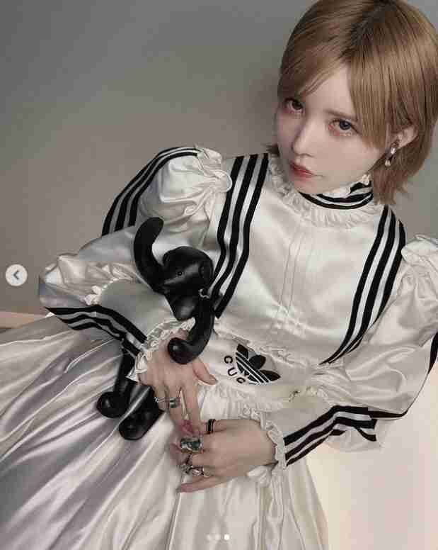 益若つばさ　GUCCI×adidasコラボドレス姿披露に「つーちゃんのためのお洋服」「お姫様」
