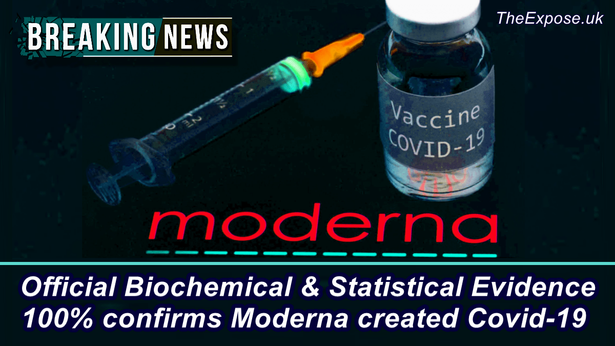 Official Biochemical and Statistical Evidence 100% confirms Moderna created Covid-19  – The Expose