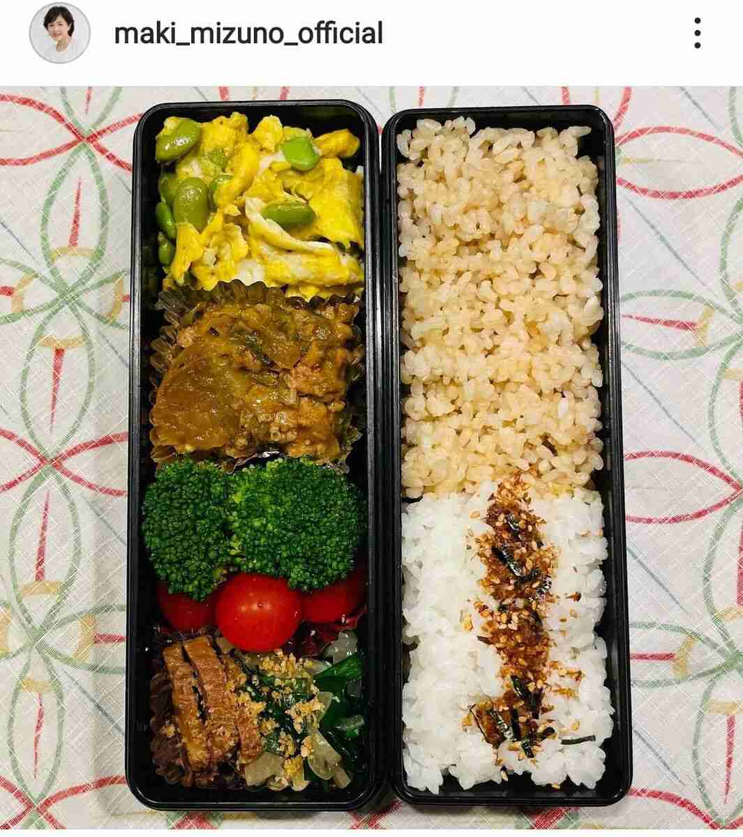 水野真紀の「女優かーさんによる男子弁当」が美味しそう！  調理師免許も取得「美人で料理上手」の声