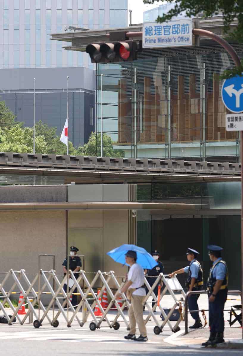 45都道府県が半旗や弔旗　黙とうゼロ、43知事参列　安倍氏国葬（時事通信） - Yahoo!ニュース