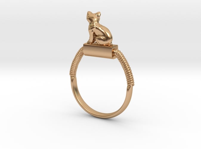 Egyptian Cat Ring, Variant 2, Sz. 4-13 (NV6K33RWR) by BonniePhantasm