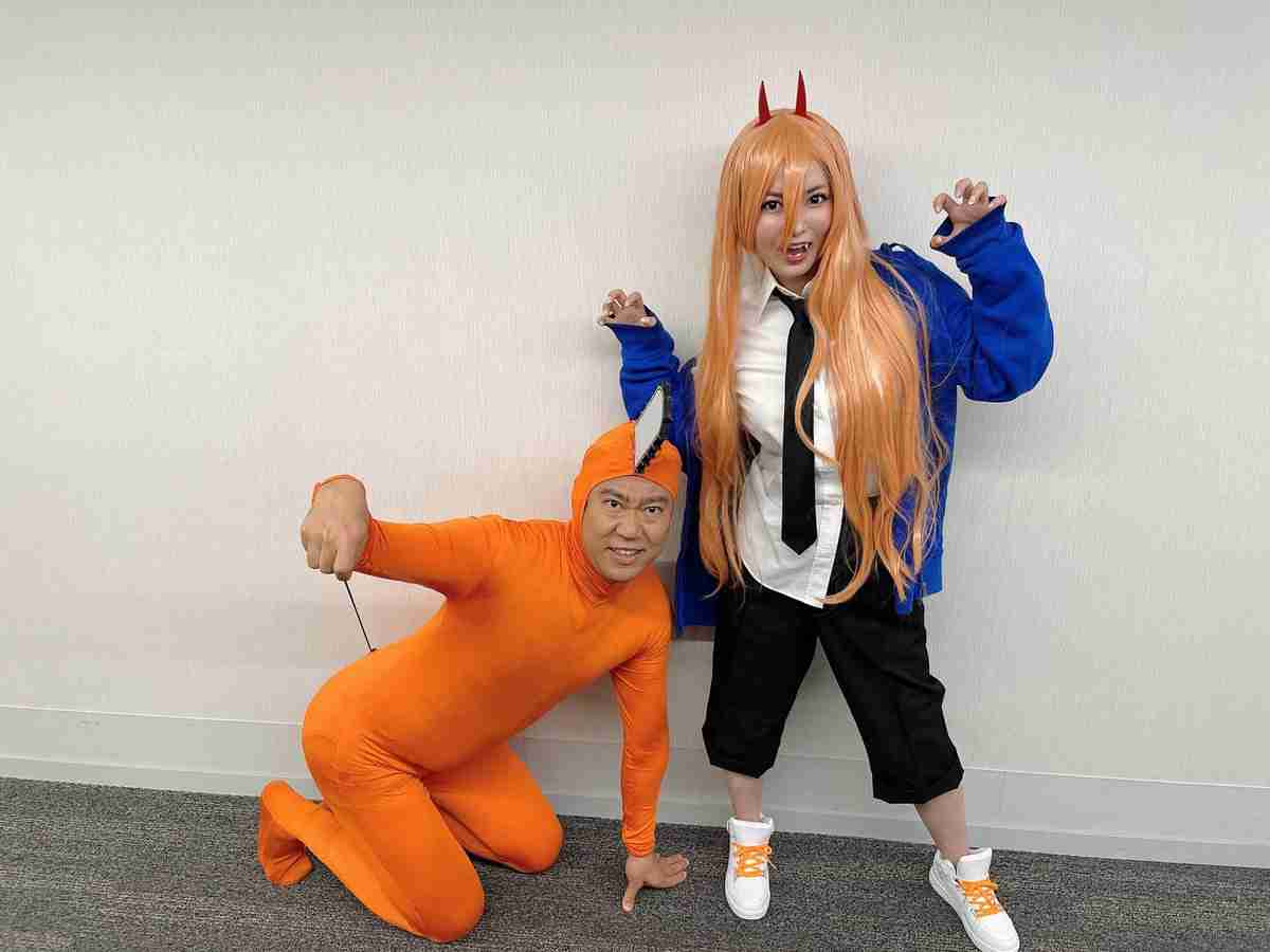 中川翔子『チェンソーマン』パワーのコスプレ姿に反響「たまらん」　変なポチタとの2ショットは「ヤベぇ！」