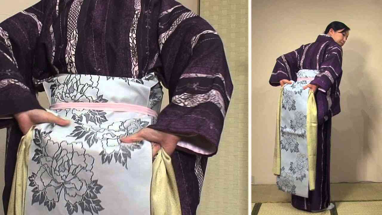 京都 きもの京小町 女優 こばやしあきこ（きものん）きもの初心者の方におすすめ 着物 着付けお稽古 名古屋帯の結び方 - YouTube