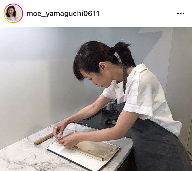 3児の母・山口もえ、自宅でそば打ち「つけ汁はわが家定番の豚バラ、ナス、長ネギ」