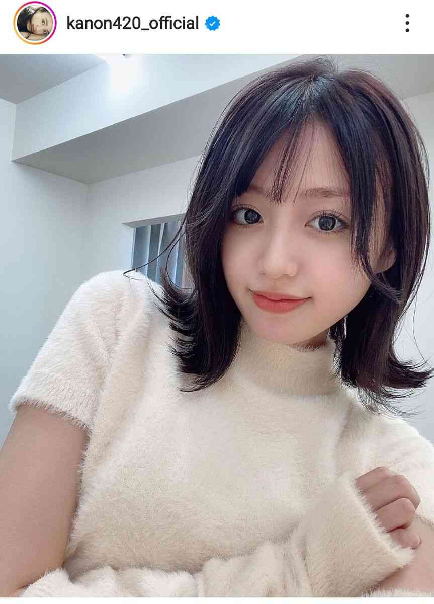 野々村真の長女・香音、暗めヘア＆ふわふわニットの21歳私服姿「マジ超かわいすぎる」「まつ毛長いぃ」