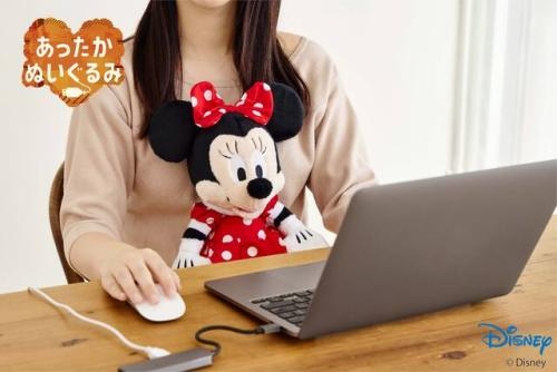 「あったかぬいぐるみ ディズニーキャラクターズ」　　USBケーブル繋ぐとポカポカ