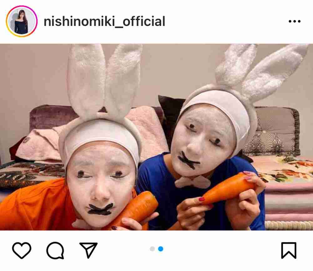 西野未姫　「誰もしてないコスプレ」島崎遥香とのハロウィーン仮装披露に「独特すぎる」「美女の無駄遣い」