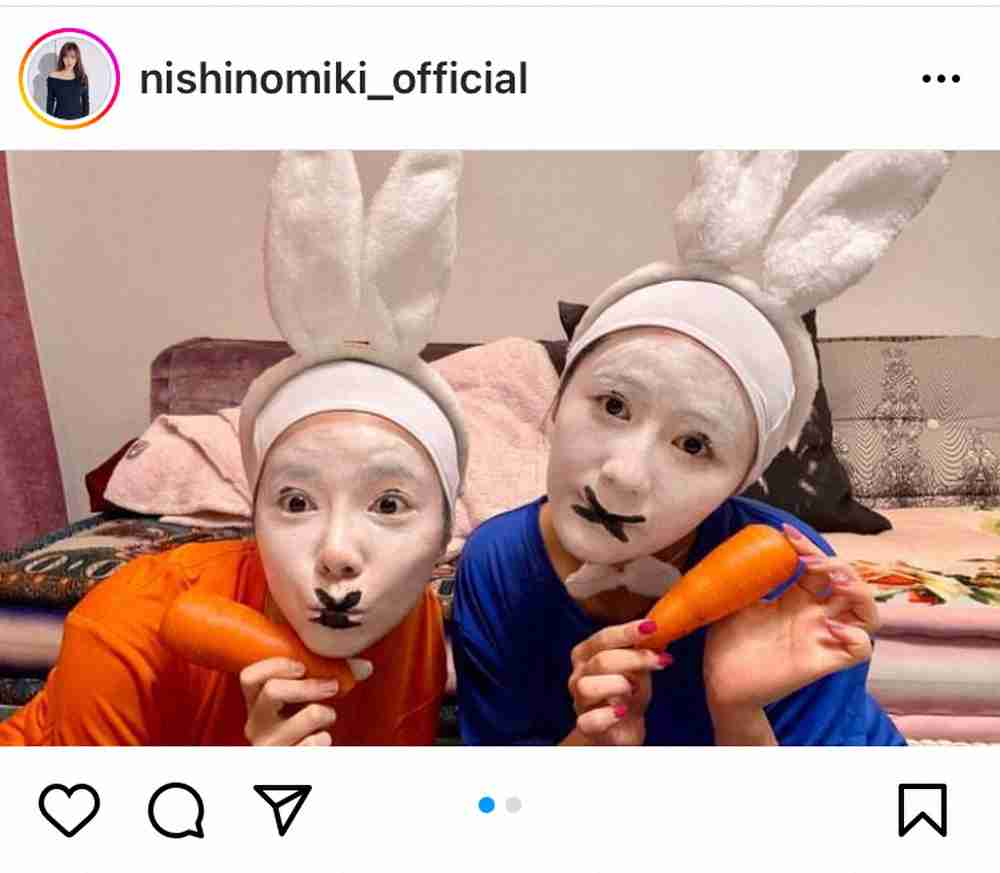 西野未姫　「誰もしてないコスプレ」島崎遥香とのハロウィーン仮装披露に「独特すぎる」「美女の無駄遣い」