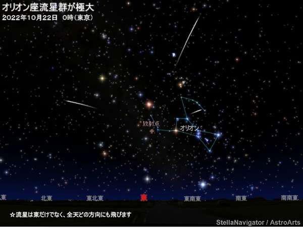 オリオン座流星群10/22極大…未明から明け方が見ごろ | リセマム