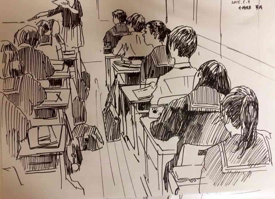 【画像】「昔母が授業参観の度に描いてくれたスケッチが出てきました」→素敵な絵の数々に「小説の挿絵みたい」「教室の空気が伝わる」