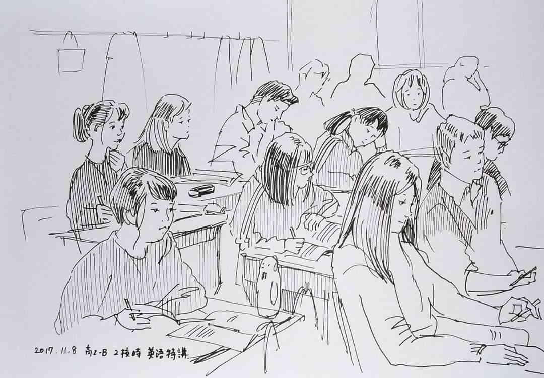 【画像】「昔母が授業参観の度に描いてくれたスケッチが出てきました」→素敵な絵の数々に「小説の挿絵みたい」「教室の空気が伝わる」