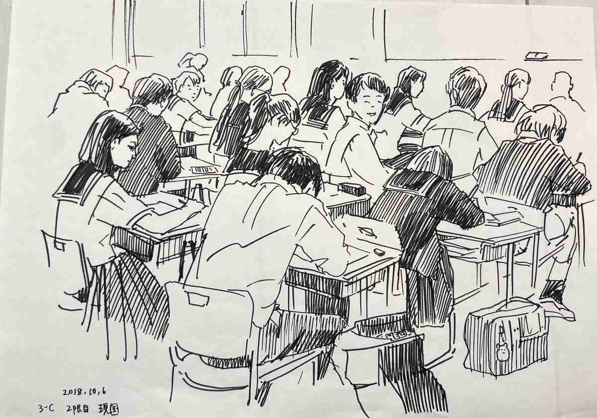 【画像】「昔母が授業参観の度に描いてくれたスケッチが出てきました」→素敵な絵の数々に「小説の挿絵みたい」「教室の空気が伝わる」
