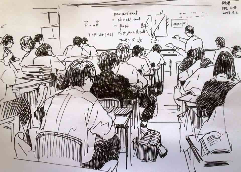 【画像】「昔母が授業参観の度に描いてくれたスケッチが出てきました」→素敵な絵の数々に「小説の挿絵みたい」「教室の空気が伝わる」