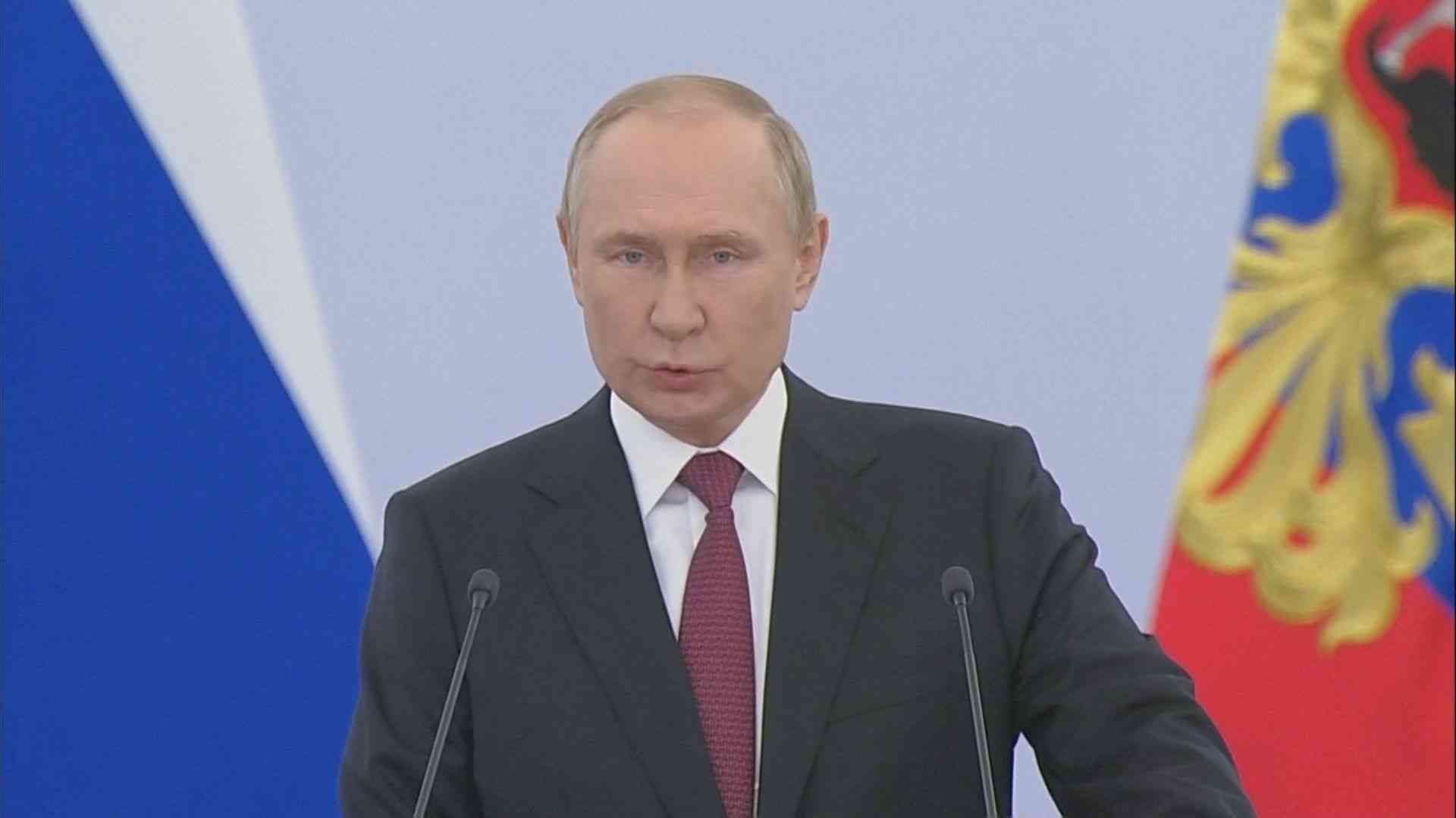 プーチン大統領　ウクライナ4州併合を宣言　併合に関する条約にも調印