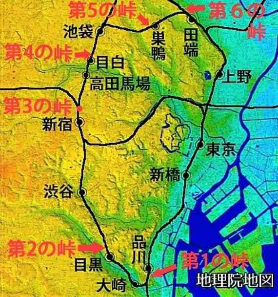 山手線､1周で実は6つの｢峠｣を越えている | 通勤電車 | 東洋経済オンライン | 社会をよくする経済ニュース