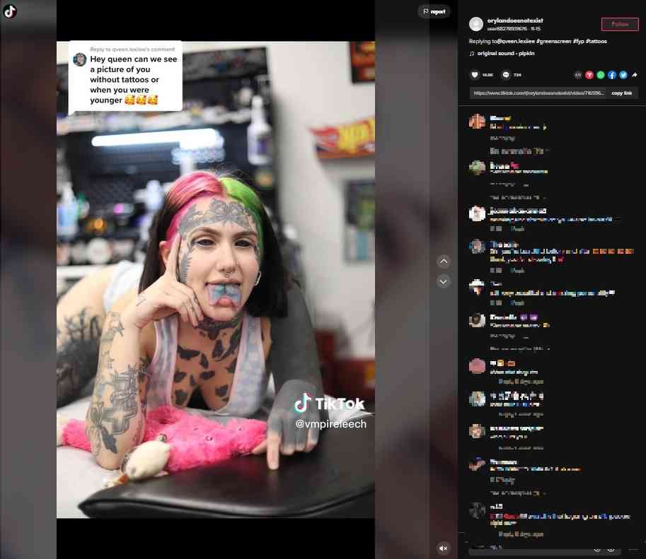 【閲覧注意】過激な身体改造を続ける女性、美しいビフォーの写真に衝撃（米）