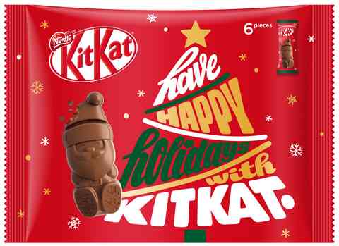 クリスマスにぴったり！ “サンタ型キットカット”「キットカット ホリデイサンタ」発売