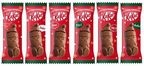 クリスマスにぴったり！ “サンタ型キットカット”「キットカット ホリデイサンタ」発売