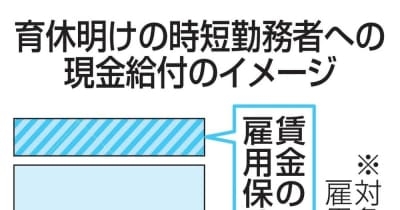子育て時短勤務に現金給付検討　育休明け、仕事との両立を支援 ｜ 共同通信