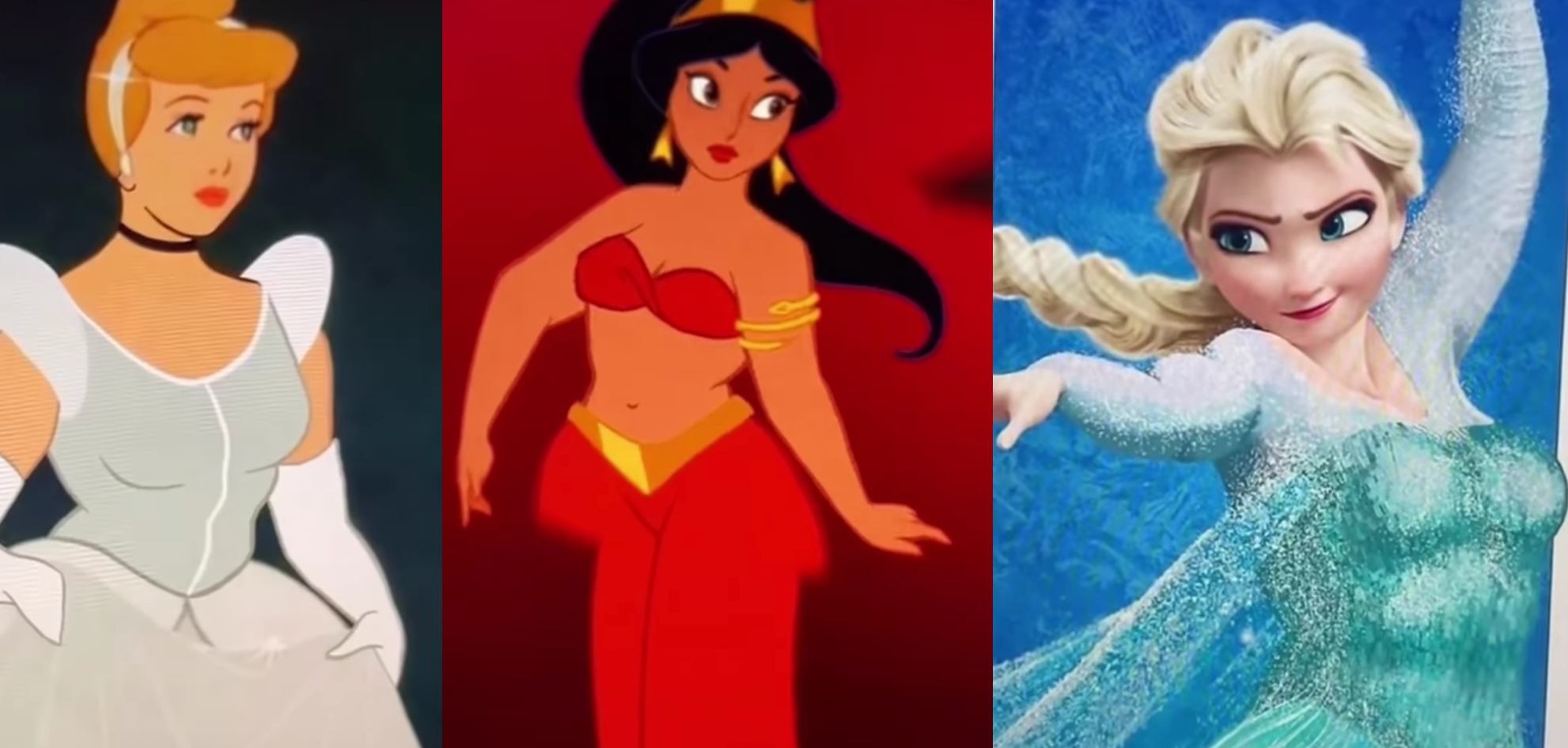 ディズニープリンセスは細すぎ?プリンセスの「体型」を変える動画がSNSで話題に