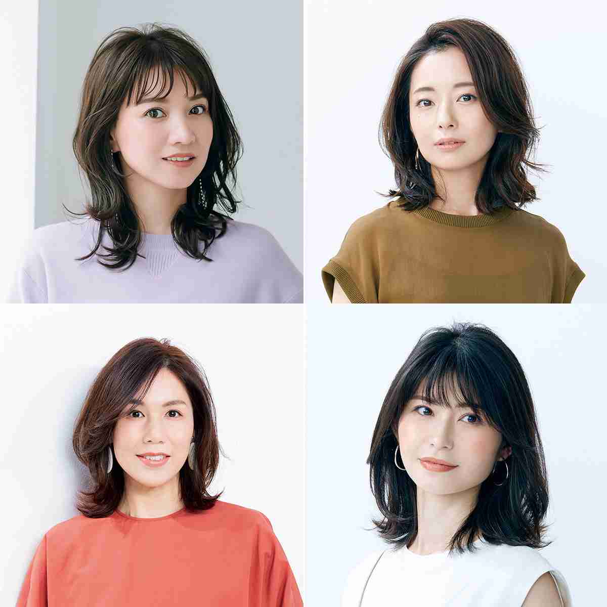 縦長見えするから、工夫も必要！40代のためのミディアムヘア月間ランキングTOP10 | ファッション誌Marisol(マリソル) 40代をもっとキレイに。女っぷり上々！