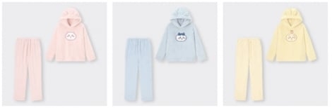 「ちいかわ」になりきれる!GUとのコラボ第2弾 耳付きフード&ふわもこルームウェア登場