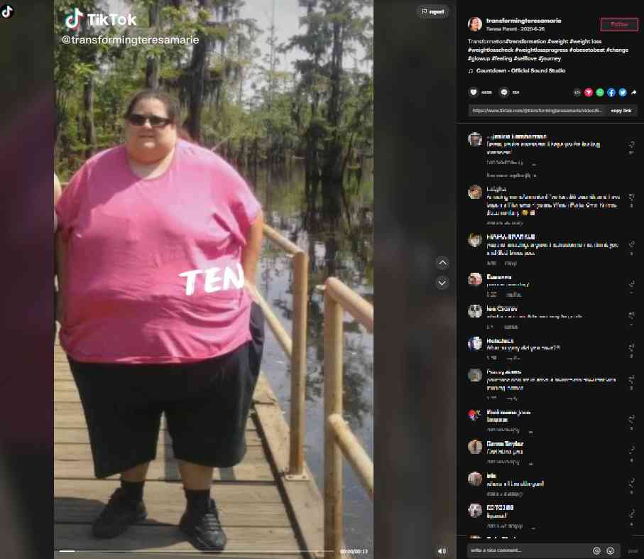 4年半で167キロ減量の女性、お腹の皮膚が膝まで垂れるも“前向き”に（米）