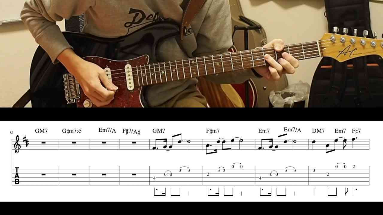 ラブ・ストーリーは突然に / 小田和正 エレキギター タブ譜あり 弾いてみた - YouTube