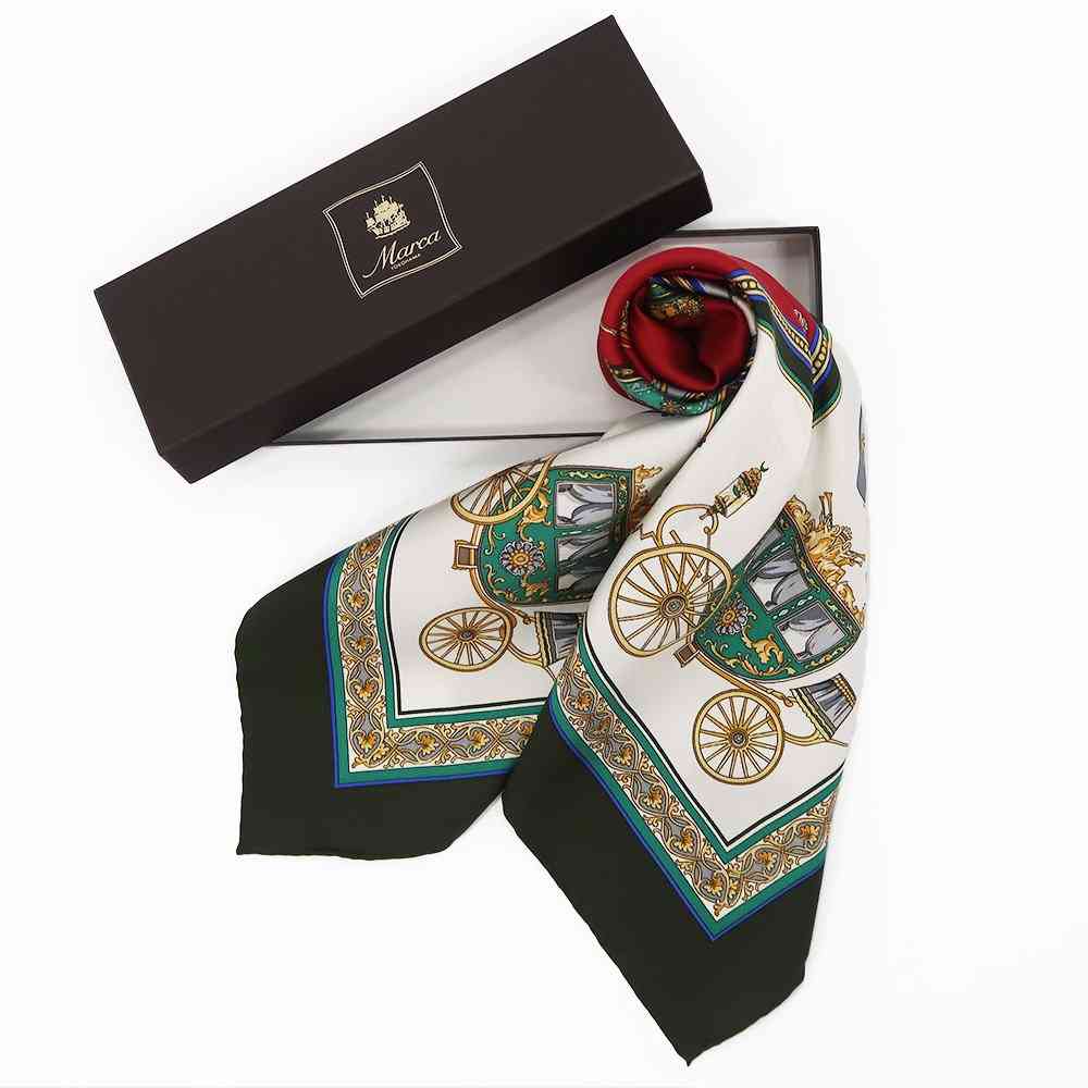 馬車行列(CM5-438) - 伝統横濱スカーフMarca(マルカ)公式オンラインストア スカーフ専門店の通販