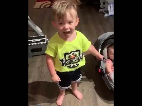My baby got mad because he didn’t get a kiss goodbye ?? - YouTube