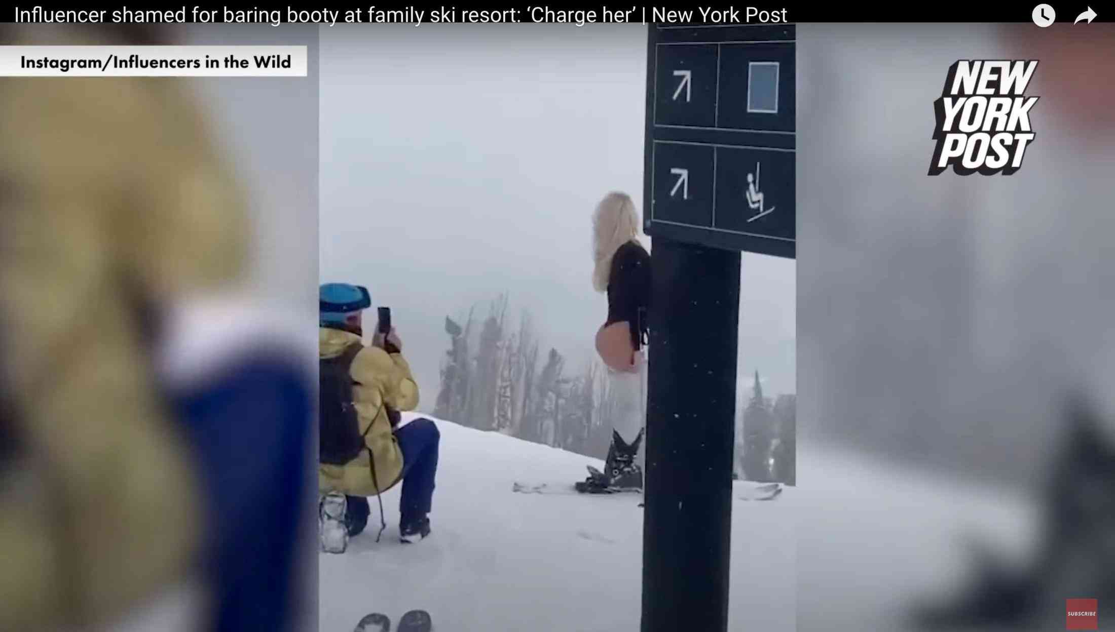 ゲレンデで「下半身を出して写真撮影」する女性に、家族が楽しむ場で不適切だと批判の声が相次ぐ　海外（クーリエ・ジャポン） - Yahoo!ニュース