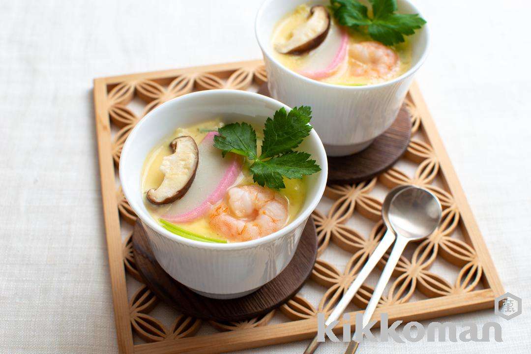 茶碗蒸し（電子レンジおせち）【レンジで簡単】のレシピ・つくり方 | キッコーマン | ホームクッキング