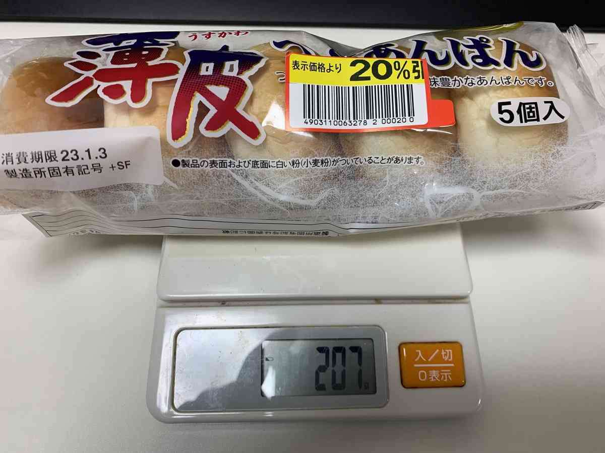 5個→4個に減った薄皮あんぱん、「数は減ってるけど重さはほぼ同じ」ことが判明…検証ツイートが話題