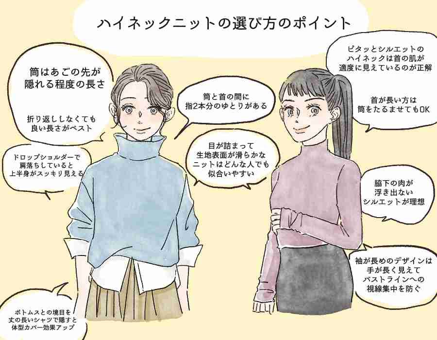ハイネックで顔デカ・太見えしてない?スッキリ着るコツがあった