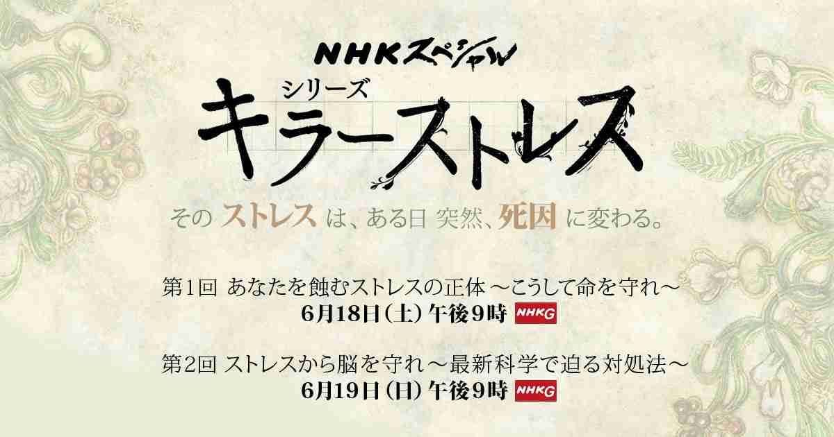 NHKスペシャル「シリーズ キラーストレス」第１回内容