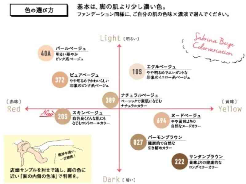ストッキングの色