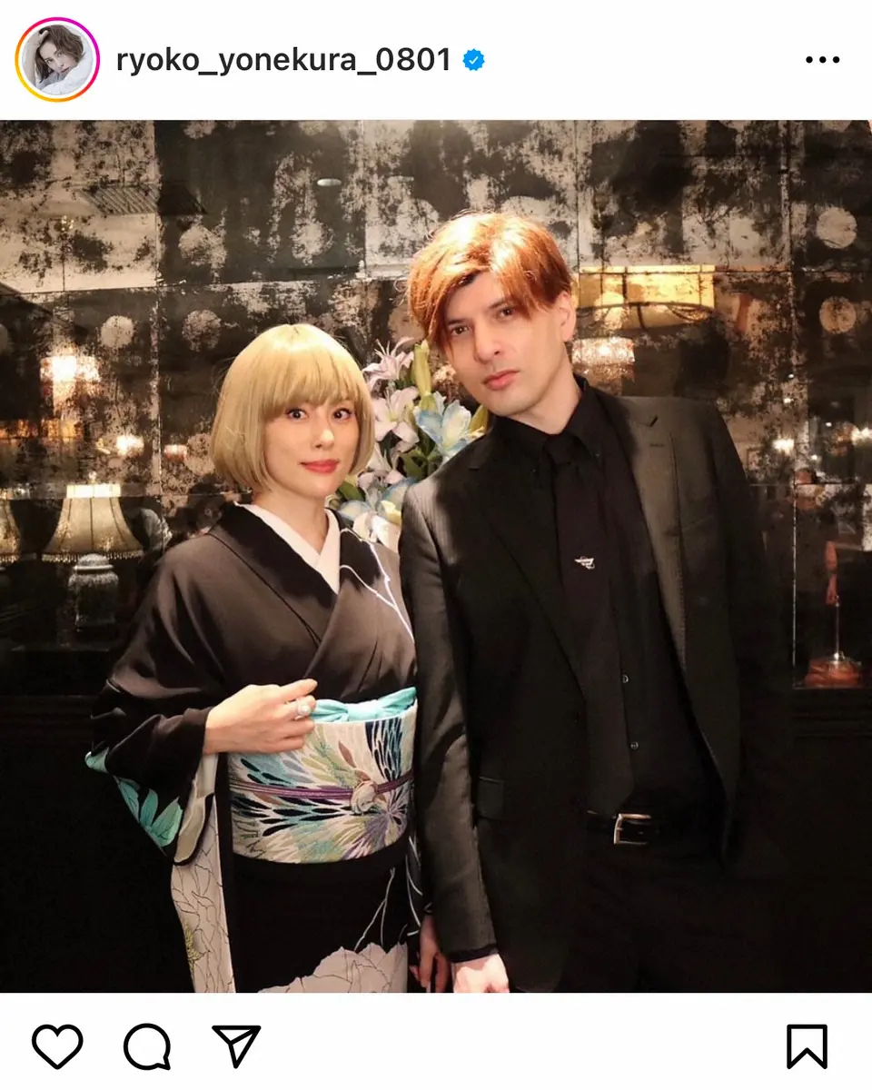 米倉涼子　金髪着物姿で城田優との2ショット公開　「美男美女すぎるお二人」「とても美しいです」の声― スポニチ Sponichi Annex 芸能