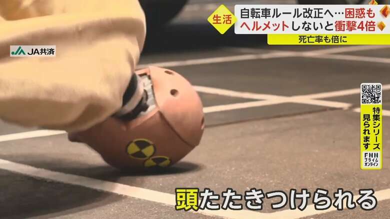 自転車ヘルメット「荷物になる」と困惑も事故死亡率は倍に　どう選ぶ?正しい着用法は…4月から努力義務化