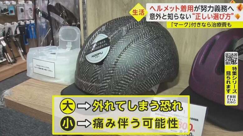 自転車ヘルメット「荷物になる」と困惑も事故死亡率は倍に　どう選ぶ?正しい着用法は…4月から努力義務化