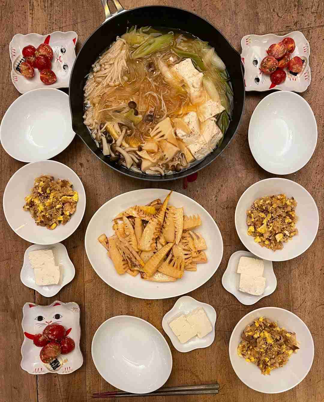 假屋崎省吾　15分で作った竹の子使った夕食4品に「手際が凄すぎ」「めっちゃ美味しそう」「さすが」