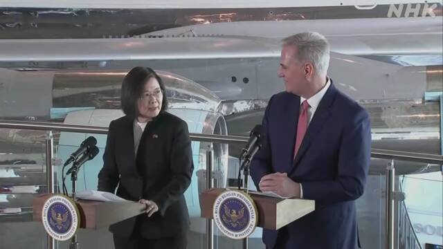 台湾 蔡総統 米下院議長と会談 連携強化で一致 中国側は反発 | NHK | 台湾
