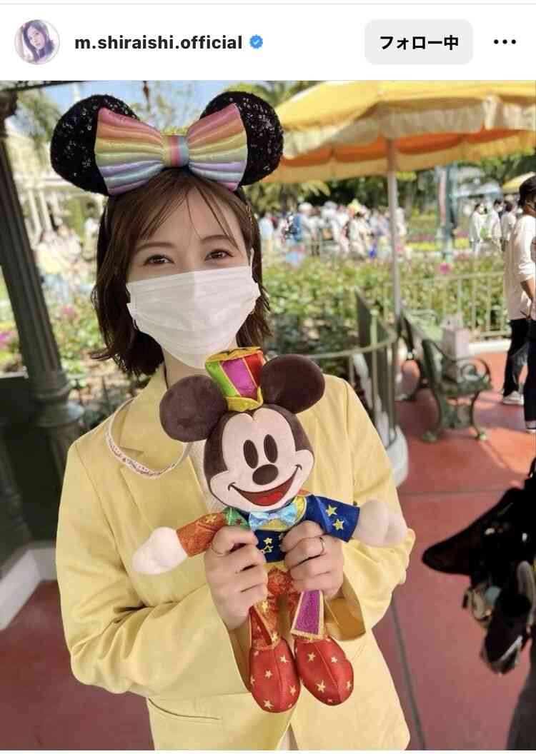 白石麻衣、ディズニーオフショットに「そのカチューシャ反則」「一生、まいやん推し」の声