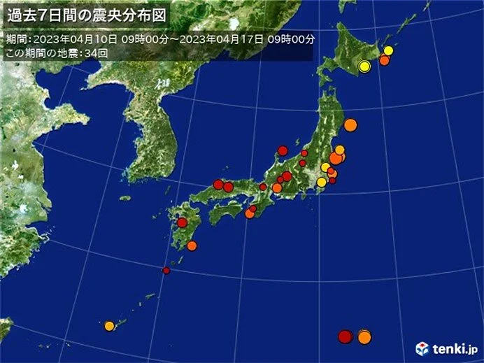 ここ1週間で震度3以上の地震が5回　けさは福島県で最大震度4　日頃から備えを　