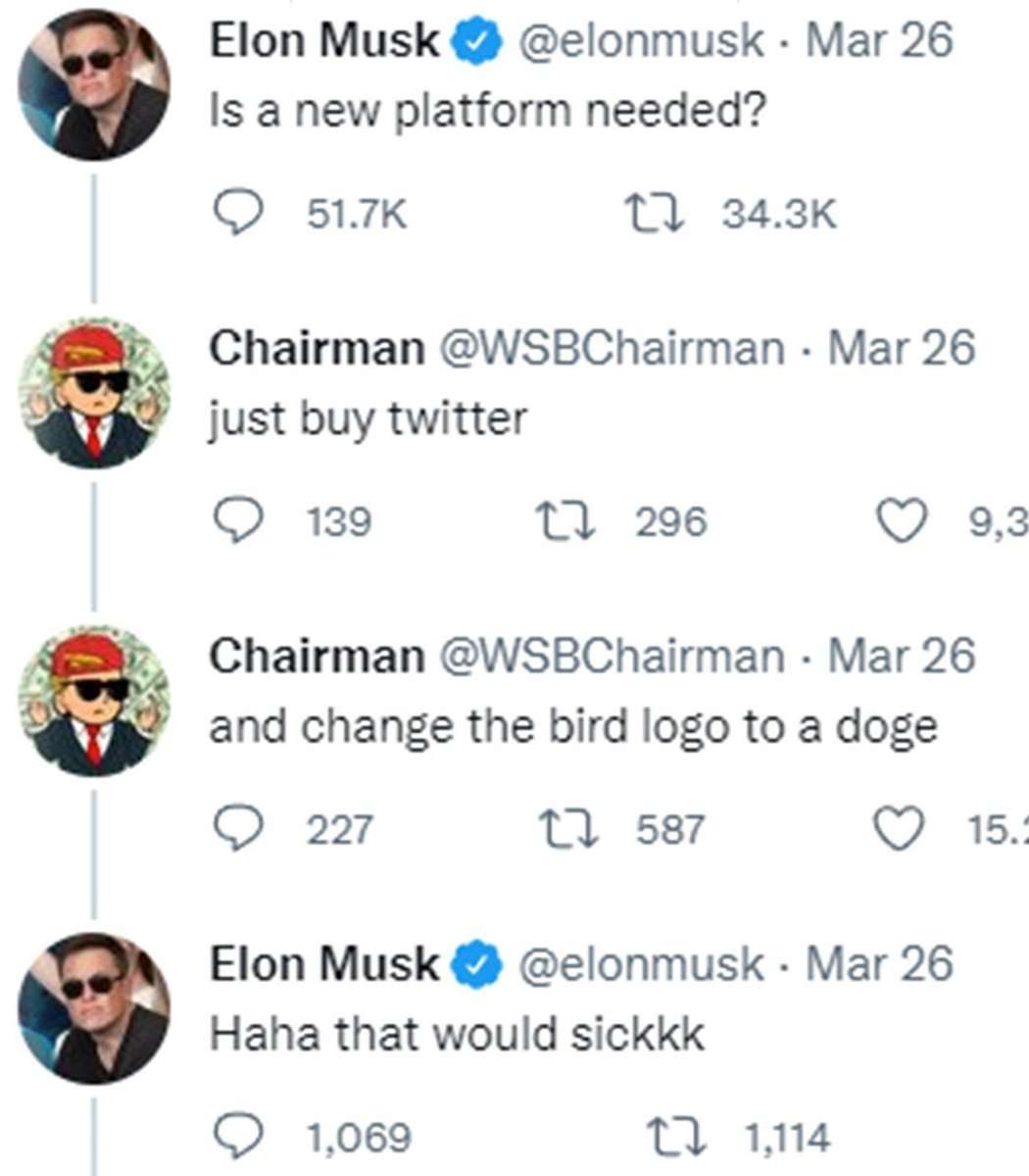 Twitterのロゴ、青い鳥から柴犬に マスク氏推す仮想通貨急騰