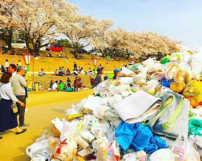 「一日1トン近くも」花見客がゴミ大量放置　岡山名物イベントの惨状拡散…運営側の見解は