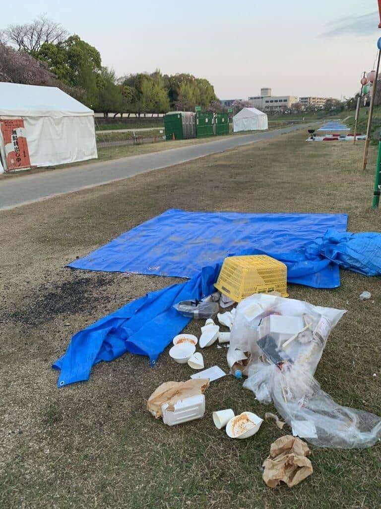 「一日1トン近くも」花見客がゴミ大量放置　岡山名物イベントの惨状拡散...運営側の見解は: J-CAST ニュース