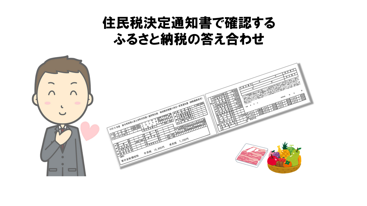 住民税決定通知書で確認する「ふるさと納税」の答え合わせ｜絵で覚える税金