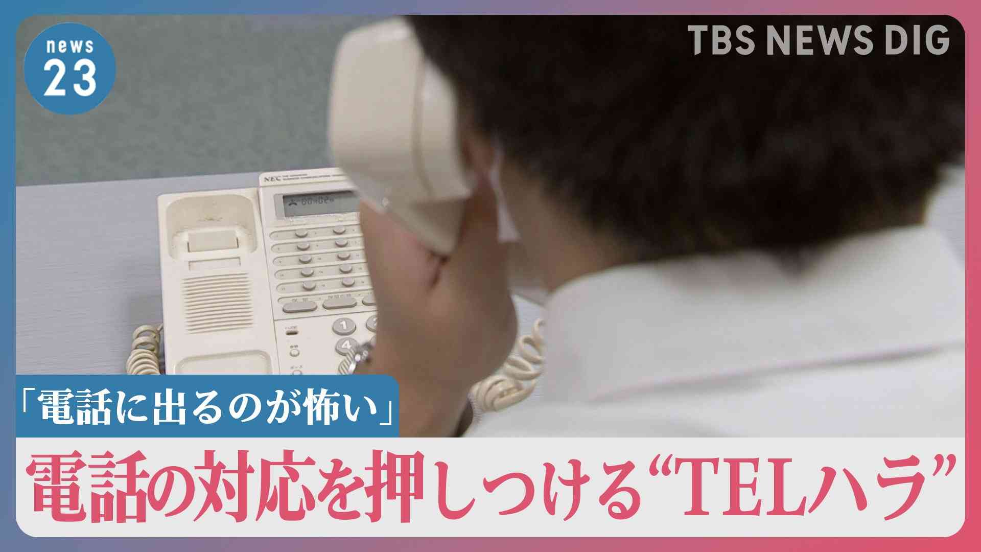 電話の対応を押しつける“TELハラ”「会社にかかってくる電話が怖い」電話代行サービスを導入する企業も…【news23】 | TBS NEWS DIG (1ページ)