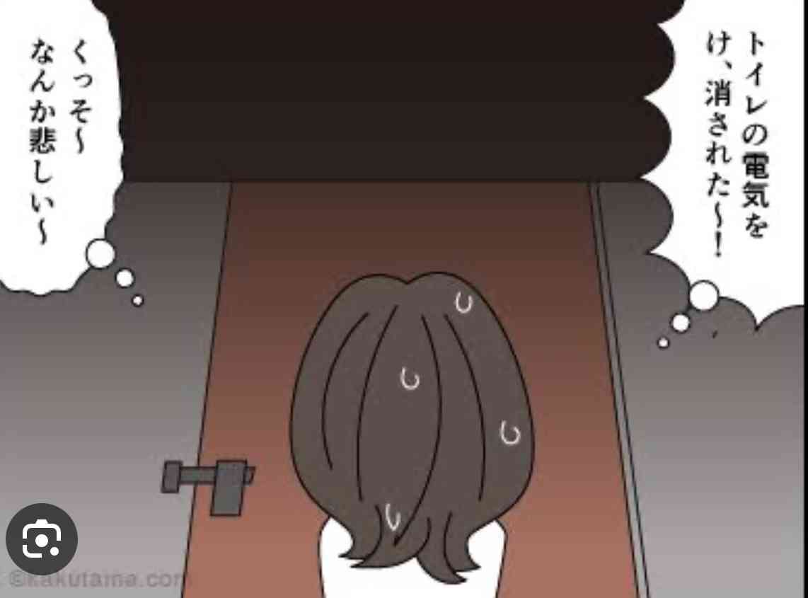 自分がトイレの個室にいるのに電気を消される
