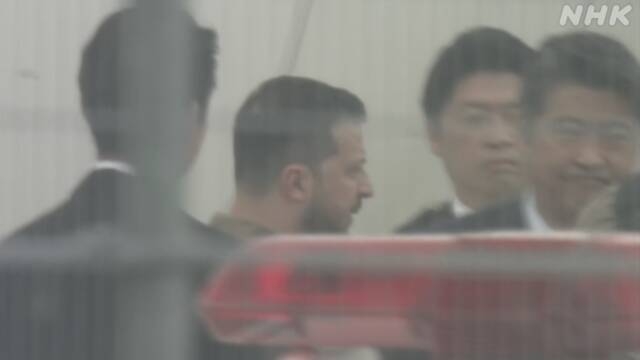 G7広島サミット2日目　ウクライナ ゼレンスキー大統領が来日　広島空港に到着